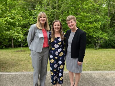 Stephanie Kline, WJCC Schools Elementary & Division Teacher of the Year with Penny Pulley and Olwen Herron, Ed.D.