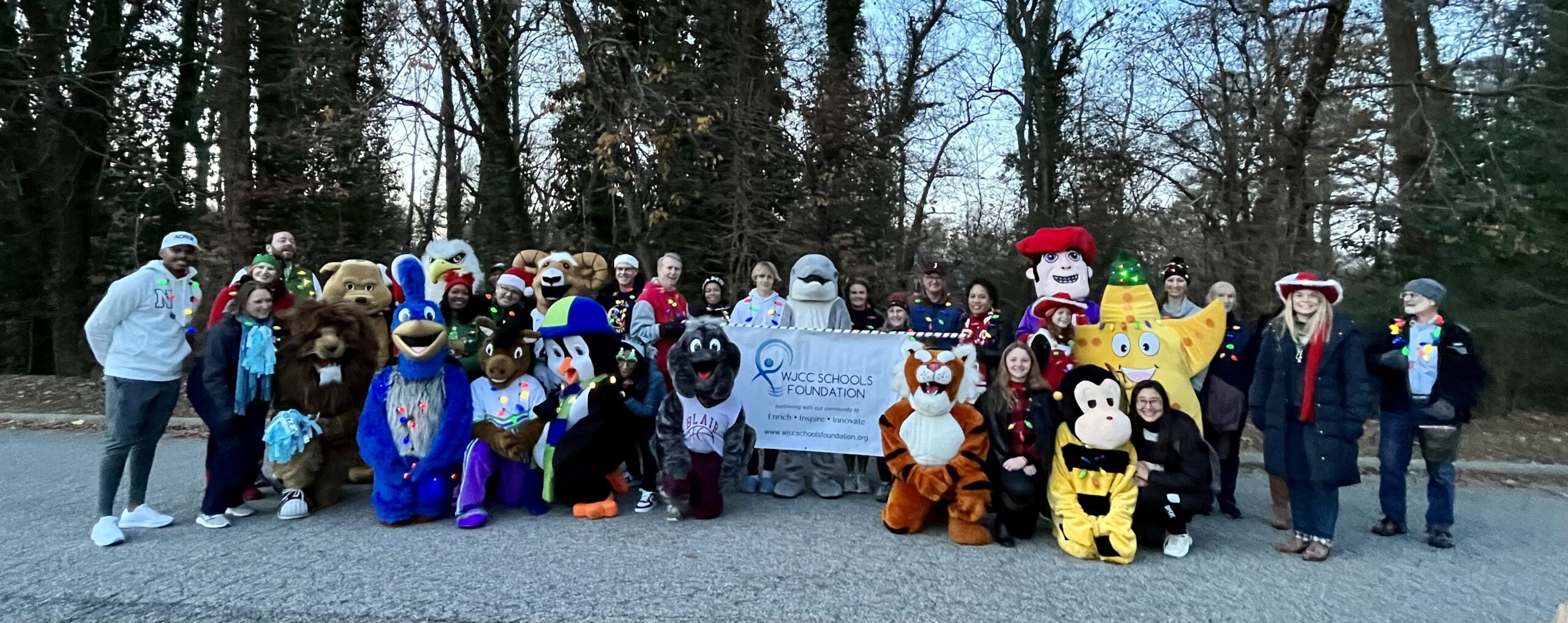 Schools Foundation marches in the Williamsburg Christmas Parade WJCC